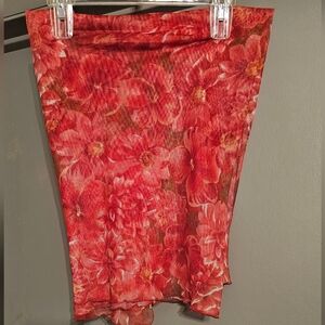 Swimsuit Sarong Red Floral